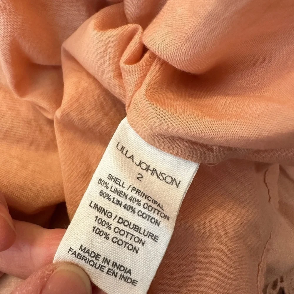 New! ULLA JOHNSON Savannah Mini Dress Azalea - Picture 8 of 11